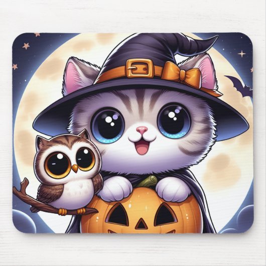 Gepersonaliseerde aangepaste uw eigen foto Hallowe Muismat (Voorkant)