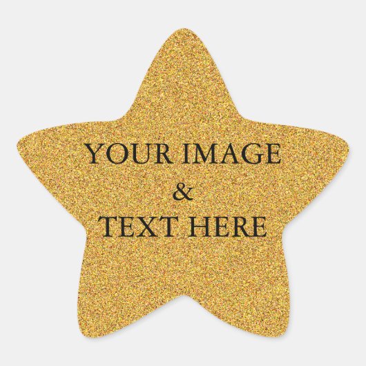 Gepersonaliseerde Aangepaste Uw Eigen Foto & Tekst Ster Sticker (Voorkant)