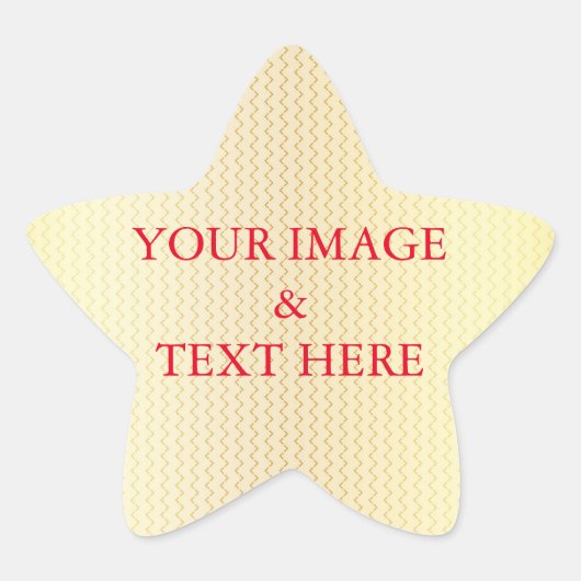 Gepersonaliseerde Aangepaste Uw Eigen Foto & Tekst Ster Sticker (Voorkant)