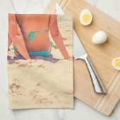 Gepersonaliseerde aangepaste uw foto keukenhanddoe theedoek (Quarter Fold)