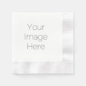 Gepersonaliseerde Aangepaste Uw Fotopapier Servett Servet (Voorkant)