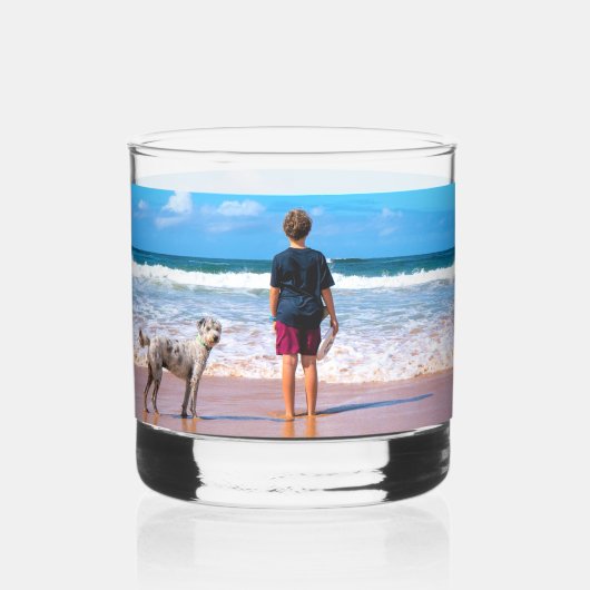 Gepersonaliseerde aangepaste uw huisdier foto whisky glas (Links)