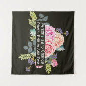 Gepersonaliseerde aangepaste uw kunstwerkfoto Teks Wandkleed (Voorkant (horizontaal))