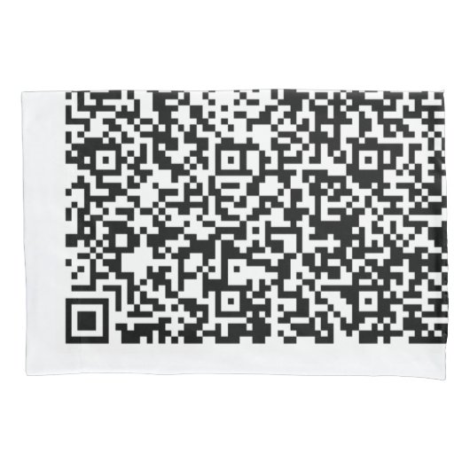Gepersonaliseerde Aangepaste Uw QR Code Kussen Hoe Kussensloop (Voorkant)