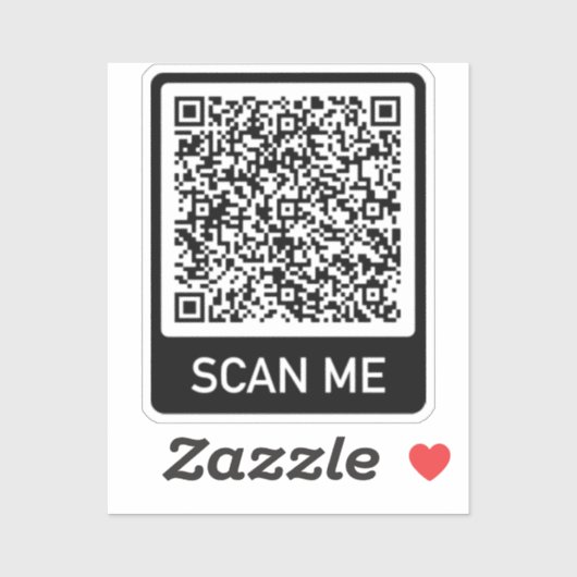 Gepersonaliseerde Aangepaste Uw QR Code Sticker Sj (Vel)