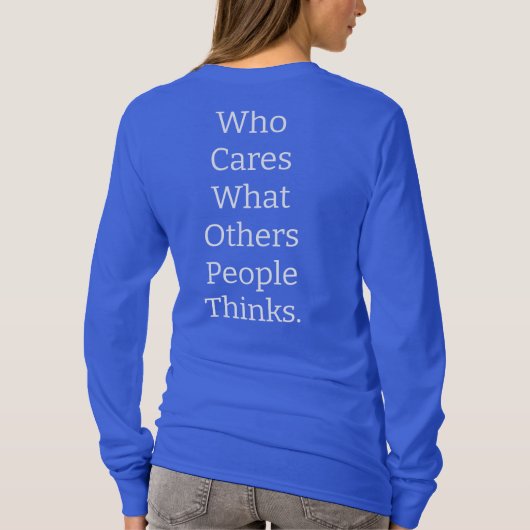 Gepersonaliseerde aangepaste vervaging kleur grapp t-shirt (Achterkant)