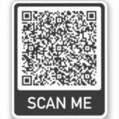 Gepersonaliseerde Aangepaste Voorbeeld QR Code Sti Sticker (Voorkant)