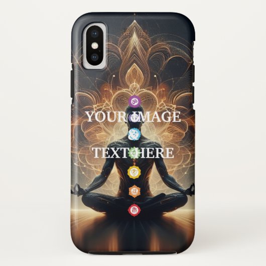 Gepersonaliseerde aangepaste yoga chakra's voor uw Case-Mate iPhone case (Achterkant)
