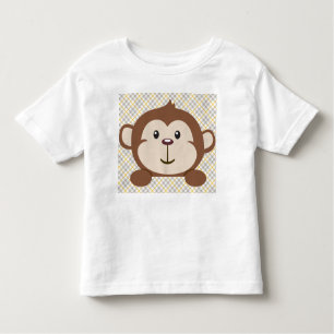 Gepersonaliseerde aap Toddler T-Shirt, wit Kinder Shirts