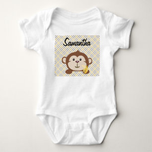 Gepersonaliseerde aapverdische Baby, wit Romper