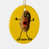 Gepersonaliseerde aardappel Cartoon Keramisch Ornament (Rechts)