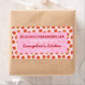 gepersonaliseerde aardbeienjampot etiket (Insitu)