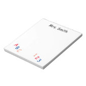 GEPERSONALISEERDE ABC 123 Post-it notities Notitieblok (Gedraaid)