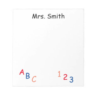 GEPERSONALISEERDE ABC 123 Post-it notities Notitieblok