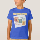 Gepersonaliseerde ABC-leerschool T-shirt (Voorkant)