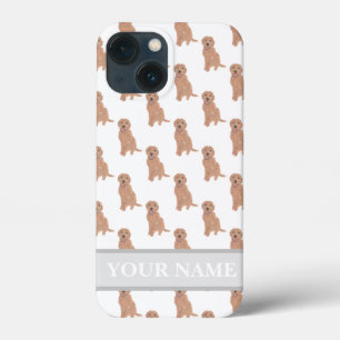 Gepersonaliseerde Abrit Red Golden Doodle iPhone 13 Mini Hoesje