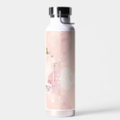 Gepersonaliseerde Abstracte bloemen Waterfles (Links)