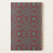 Gepersonaliseerde Abstracte Bourgogne Emerald Gree Planner (Achterkant)