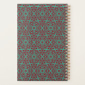 Gepersonaliseerde Abstracte Bourgogne Emerald Gree Planner (Achterkant)