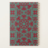 Gepersonaliseerde Abstracte Bourgogne Emerald Gree Planner (Achterkant)