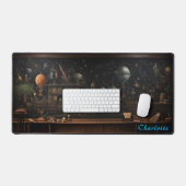 Gepersonaliseerde Abstracte houten paneelbureaumat Bureaumat (Keyboard & Muis)