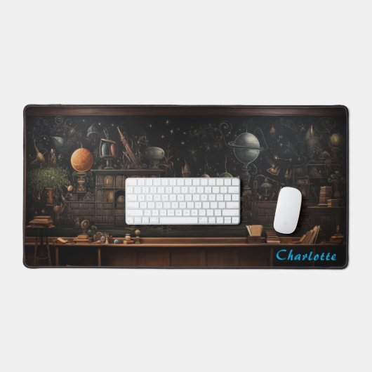 Gepersonaliseerde Abstracte houten paneelbureaumat Bureaumat (Keyboard & Muis)