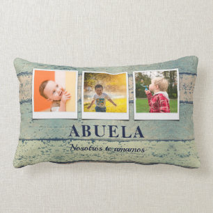 Gepersonaliseerde Abuela kleinkinderen 3 Fotocolla Kussen