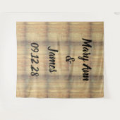 Gepersonaliseerde achtergrond van het Hout van de  Wandkleed (Voorkant (horizontaal))