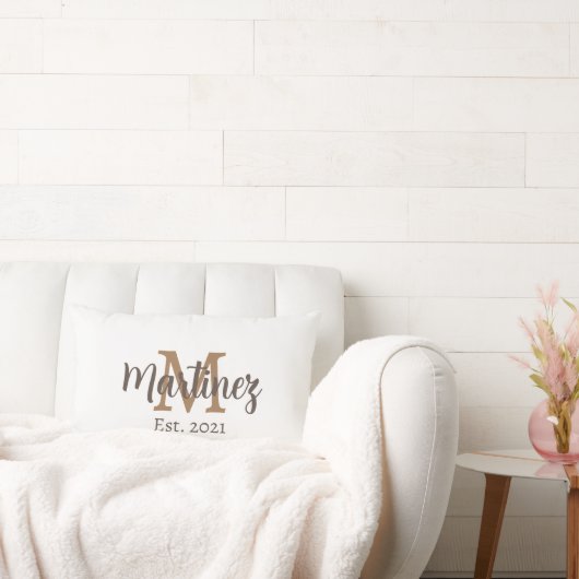 Gepersonaliseerde achternaam bruiloft kussen (Bank)