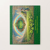 Gepersonaliseerde achternaam, Irish Cloverfield Legpuzzel (Verticaal)