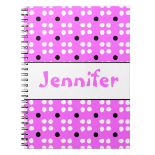 Gepersonaliseerde actie Stippen patroon Notitieboek