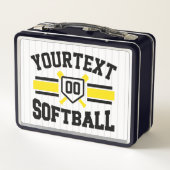 Gepersonaliseerde ADD NAAM Softball Speler Varsity (Achterkant)