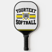 Gepersonaliseerde ADD NAAM Softball Speler Varsity Pickleball Paddle (Voorkant)