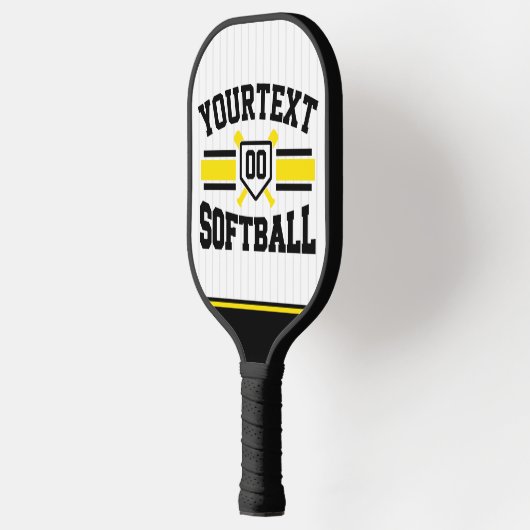 Gepersonaliseerde ADD NAAM Softball Speler Varsity Pickleball Paddle (Links)