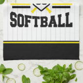 Gepersonaliseerde ADD NAAM Softball Speler Varsity Theedoek (Gevouwen)