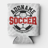 Gepersonaliseerde ADD NAAM Voetbalspeler Team Stro Blikjeskoeler (Voorkant)