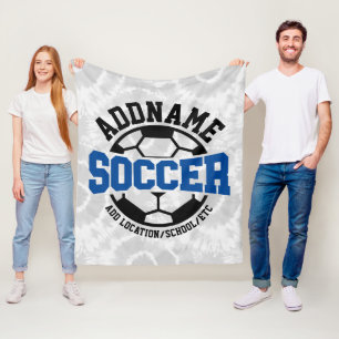 Gepersonaliseerde ADD NAAM Voetbalspeler Team Stro Fleece Deken