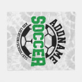 Gepersonaliseerde ADD NAAM Voetbalspeler Team Stro Fleece Deken (Voorkant (Horizontaal))