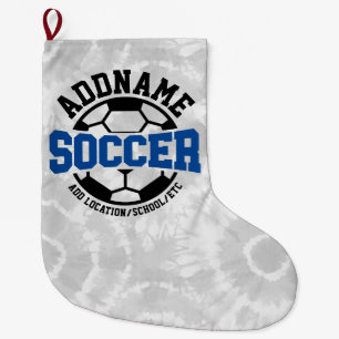 Gepersonaliseerde ADD NAAM Voetbalspeler Team Stro Grote Kerstsok