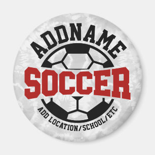 Gepersonaliseerde ADD NAAM Voetbalspeler Team Stro Magneet