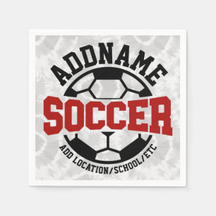 Gepersonaliseerde ADD NAAM Voetbalspeler Team Stro Servet