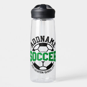 Gepersonaliseerde ADD NAAM Voetbalspeler Team Stro Waterfles
