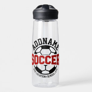 Gepersonaliseerde ADD NAAM Voetbalspeler Team Stro Waterfles