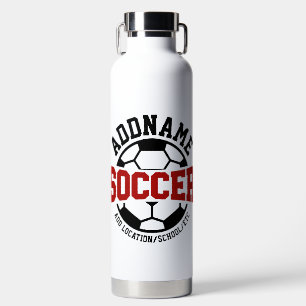 Gepersonaliseerde ADD NAAM Voetbalspeler Team Stro Waterfles
