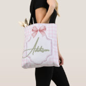 Gepersonaliseerde Addison Baby Girl Nursery Bow & Draagtas (Dichtbij)