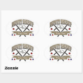 Gepersonaliseerde adjunct-sheriff ovale sticker (Vel)