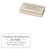 Gepersonaliseerde adres elegante scroll tekst 	rubberstempel (Gestempeld)