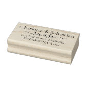 Gepersonaliseerde adres elegante scroll tekst 	rubberstempel (Stempel)