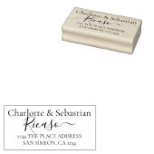 Gepersonaliseerde adres elegante scroll tekst 	rubberstempel (Gestempeld)
