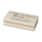 Gepersonaliseerde adres elegante scroll tekst 	rubberstempel (Stempel)